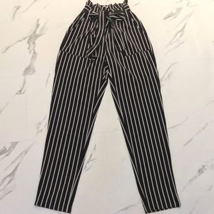 Revamped striped trousers